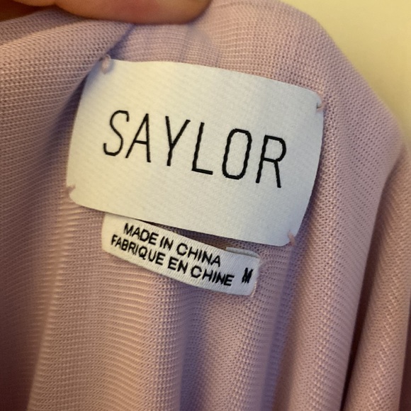 NWT Saylor Ainsley Feather Trim Mini Dress - Picture 5 of 5